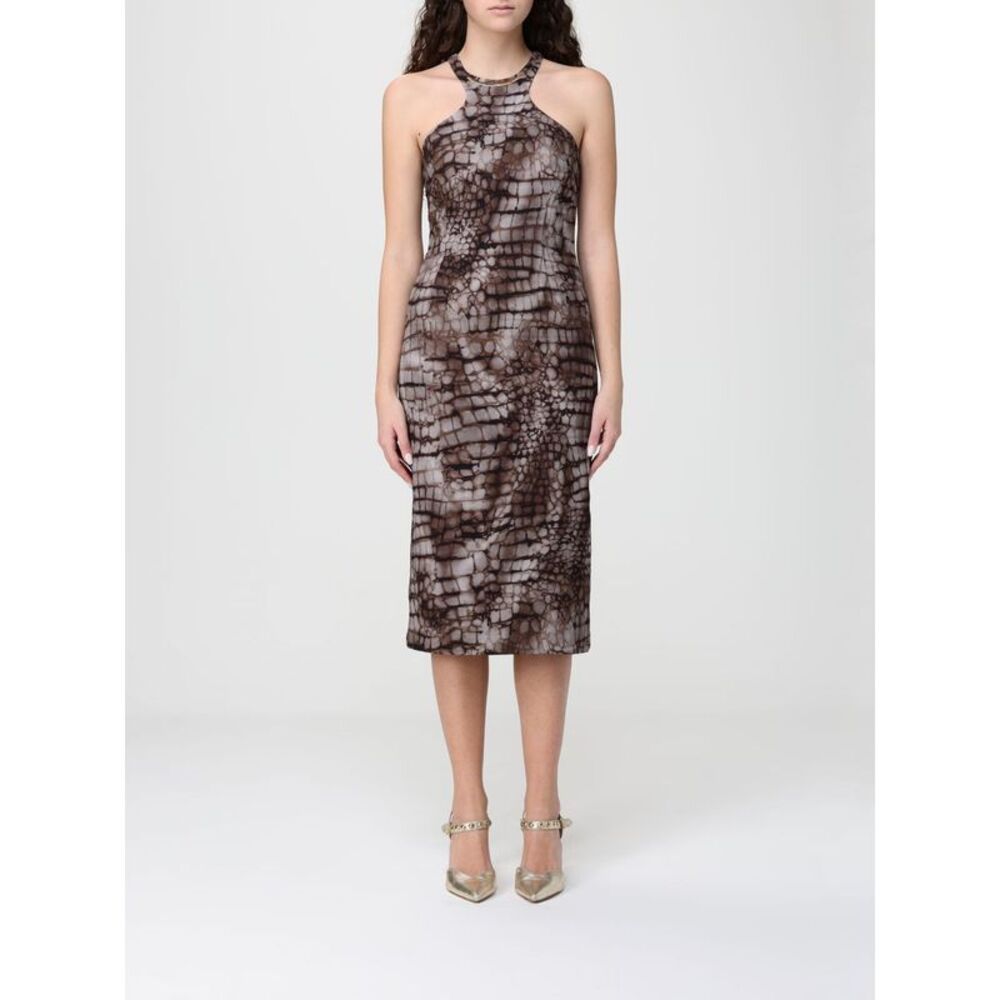 Elisabetta Franchi Women Python Print Viscose Dress Elisabetta Franchi